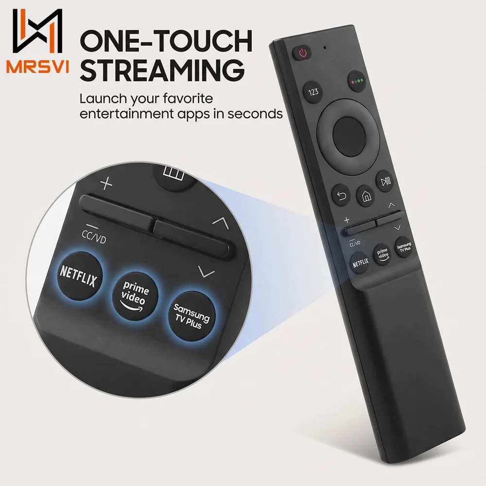 MRSVI Remote Control for Samsung Smart TV Universal Infrared BN59-01363C Replacement Netflix Prime Video QLED LED 4K 8K UHD TV