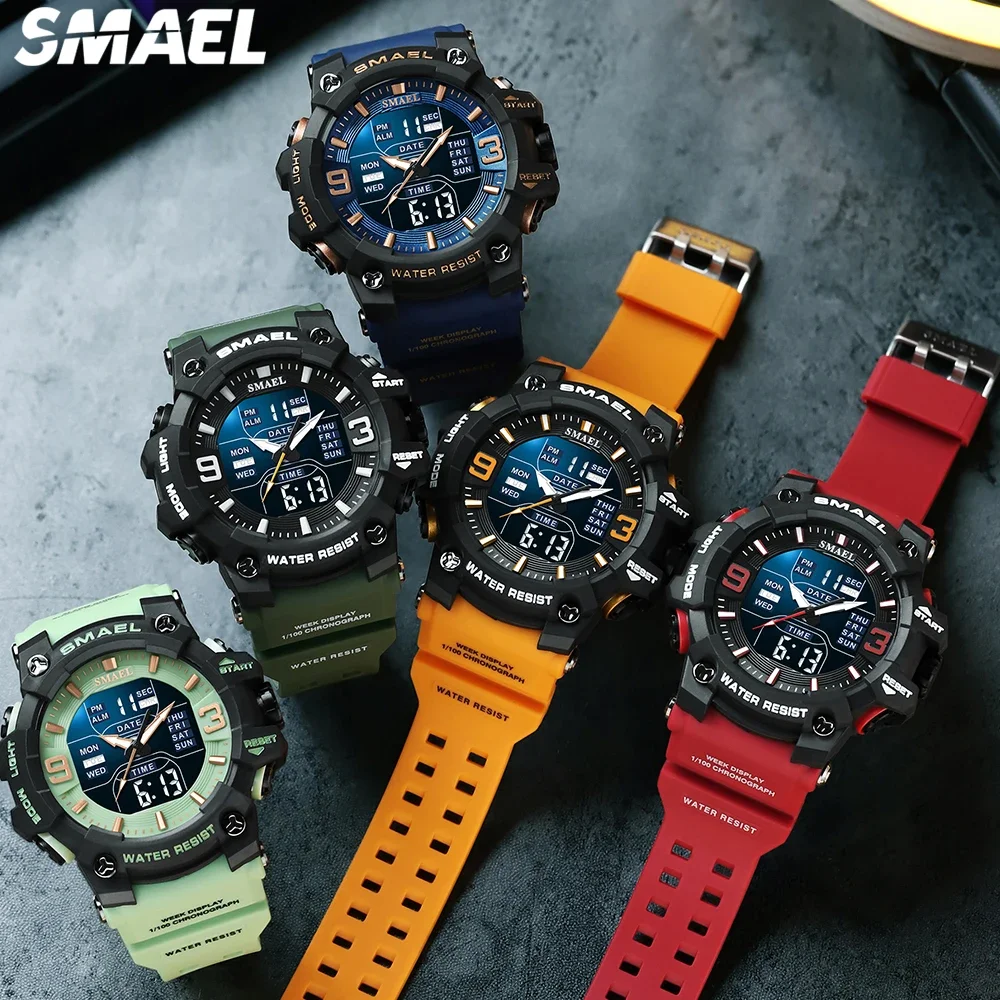 SMAEL 8049 Waterproof Electronic Watch Student Watch Men\'s Watch Multi functional Sports