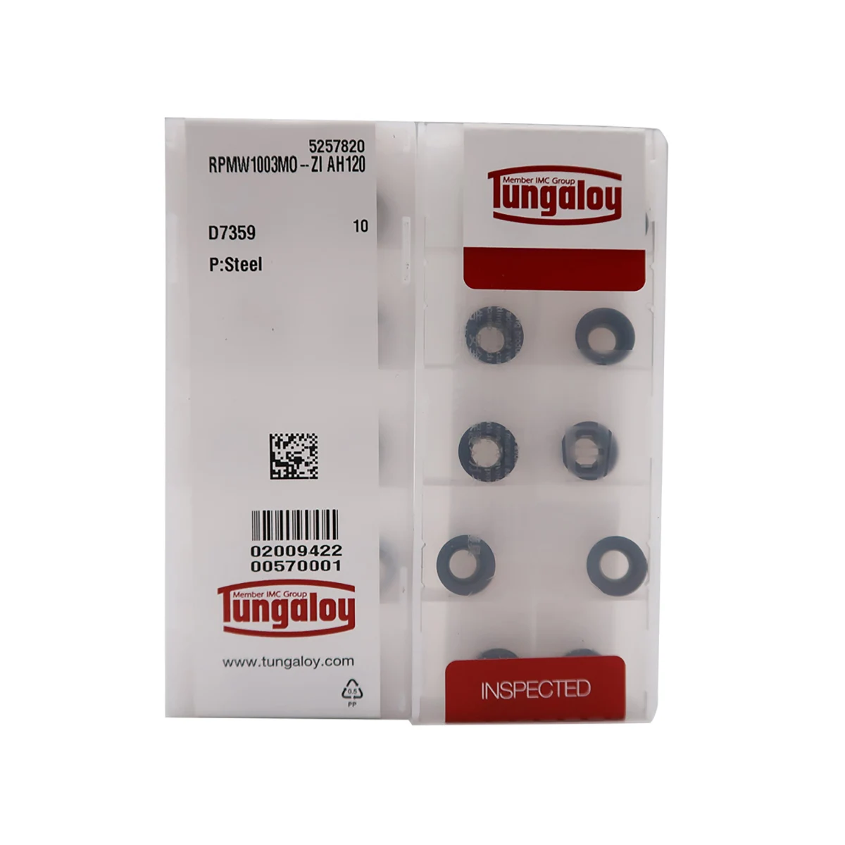 Tungaloy Original RPMW1003M0-ZI AH120 Round Milling Insert which delivers long life