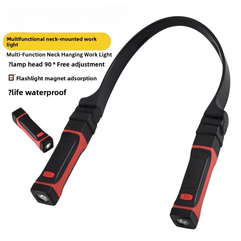 Luz LED para el cuello, luz de lectura, luz para correr de noche al aire libre, luz para barbacoa, iluminación para acampar, luz de trabajo, atracción magnética