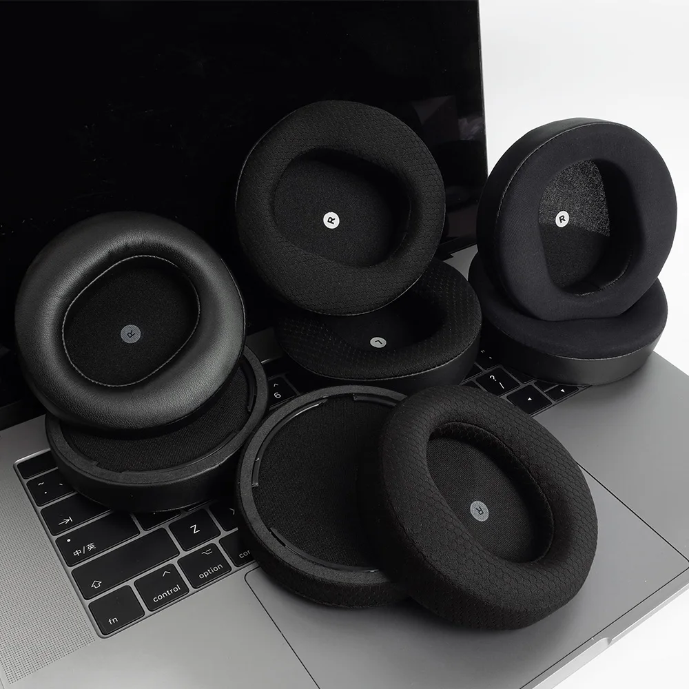 بطانة للأذن بزاوية Audeze Maxwell ملمس الجليد المثقوب/بارد في الصيف/لا تقشير سماعات الأدمة أغطية الذاكرة الإسفنج