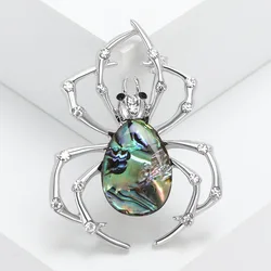 Dmari Luxury Women Brooch Strange Spider Brooch Pin Korean Fashion Abalone Shell Accessories Jewelry