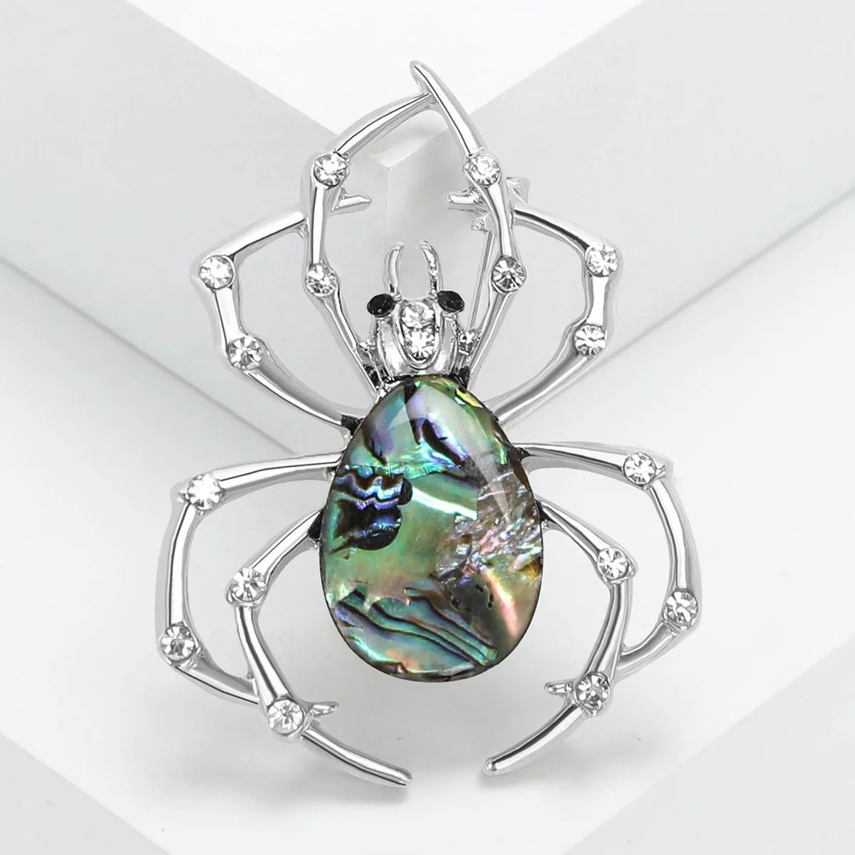 Dmari Luxury Women Brooch Strange Spider Brooch Pin Korean Fashion Abalone Shell Accessories Jewelry