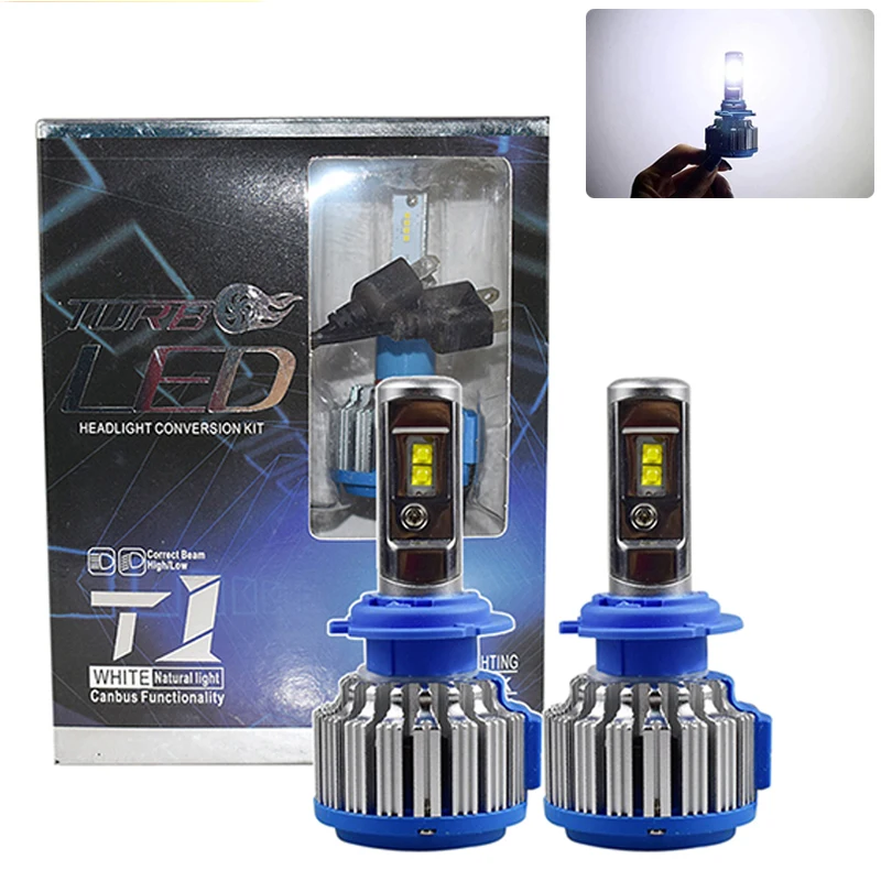 

2PCS Led Headlight T1 70W H4 H1 H3 H7 H11 H13 9004 9005 9006 9007 881 6000K 7000LM Car Light Auto Fog Lamp Automobile Bulb White