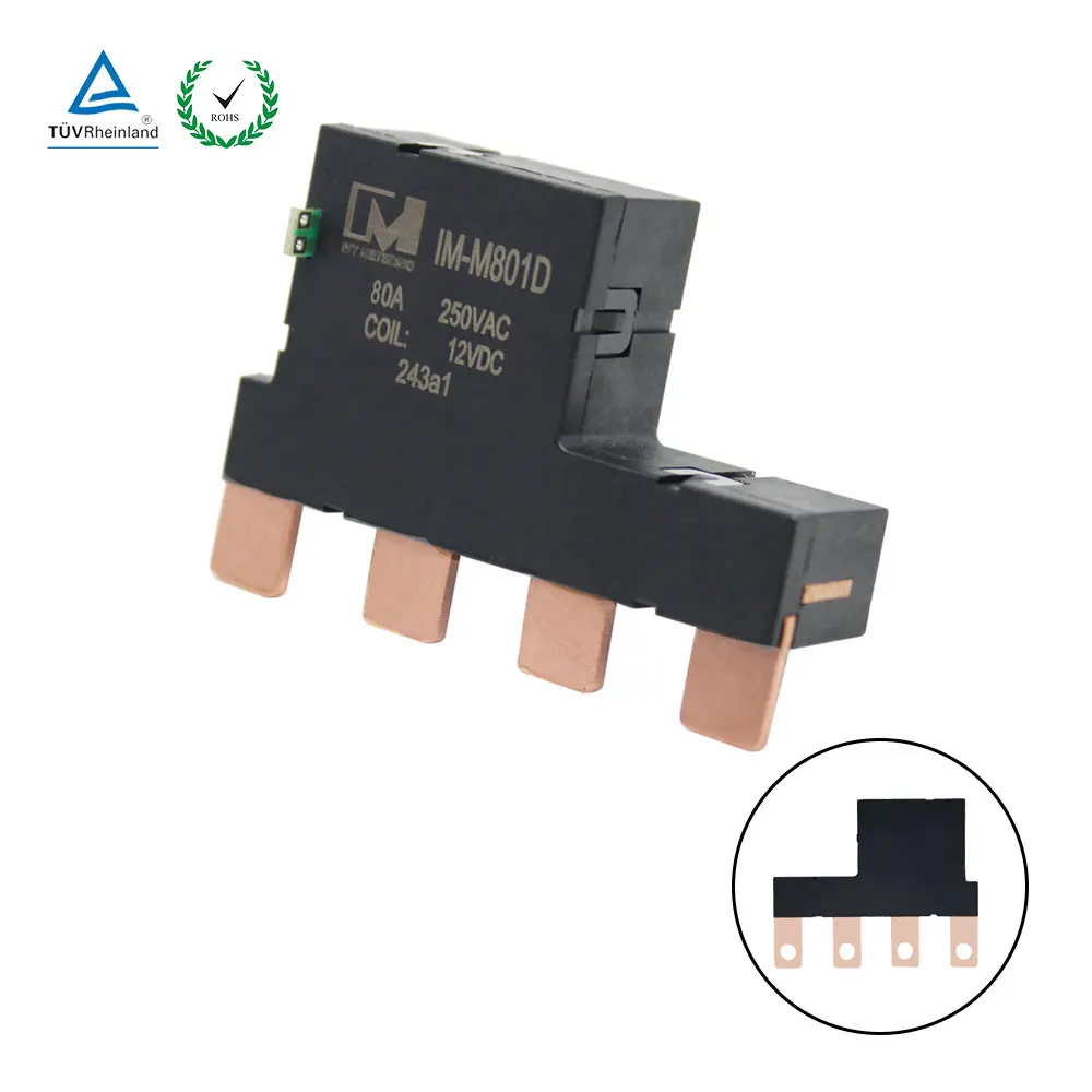 IM-M801D UC3 60A 220VAC 12V Coil Smart Meter 2 Phase Magnetic Immune Latching Relay with Motor Driven