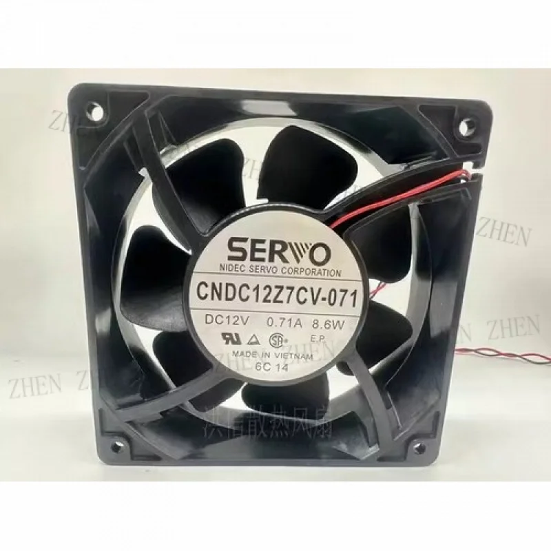 

Y FOR SERVO CNDC12Z7CV-071 12038 DC12V 0.71A 12CM 2-Wire Dual Ball Cooling Fan