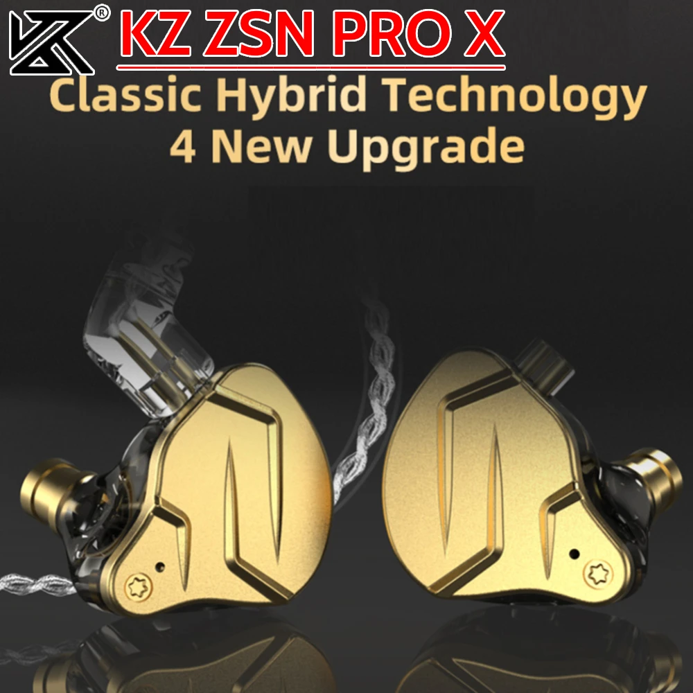 KZ ZSN PRO X HIFI Bass سماعات أذن 1BA + 1DD مراقبة التكنولوجيا الهجينة سماعة إلغاء الضوضاء 3.5 مللي متر جاك لموسيقى الألعاب الرياضية #1