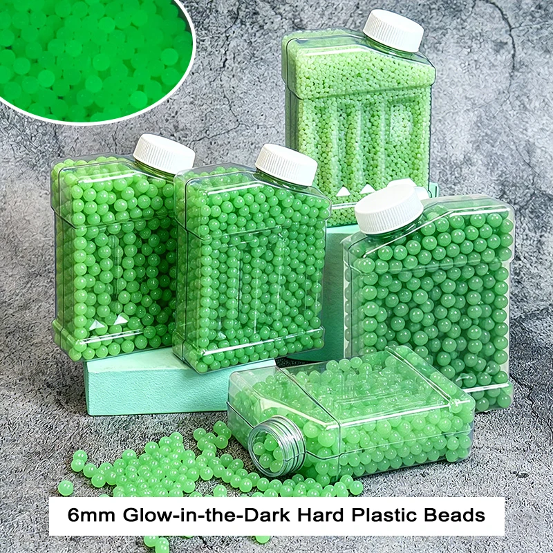 

6Y 6mm Fluorescent Airsoft BB Pellets Glow in The Dark Plastic Balls for Airsoft Gun Rifle Shooting Game