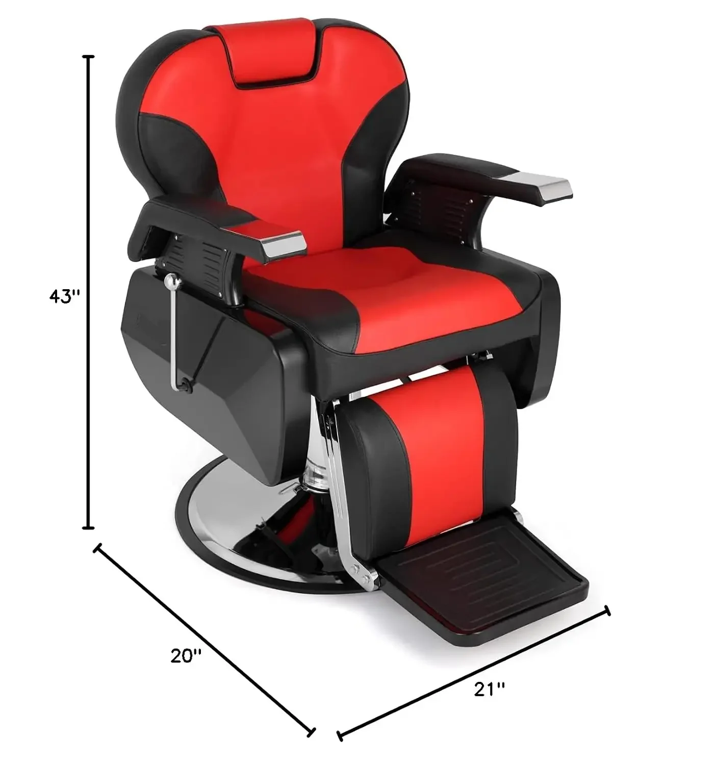 All Purpose Hydraulic Barber Chair Heavy Duty, Recline Salon Chair for Hair Stylist Tattoo, Beauty Styling Shampoo, Custom