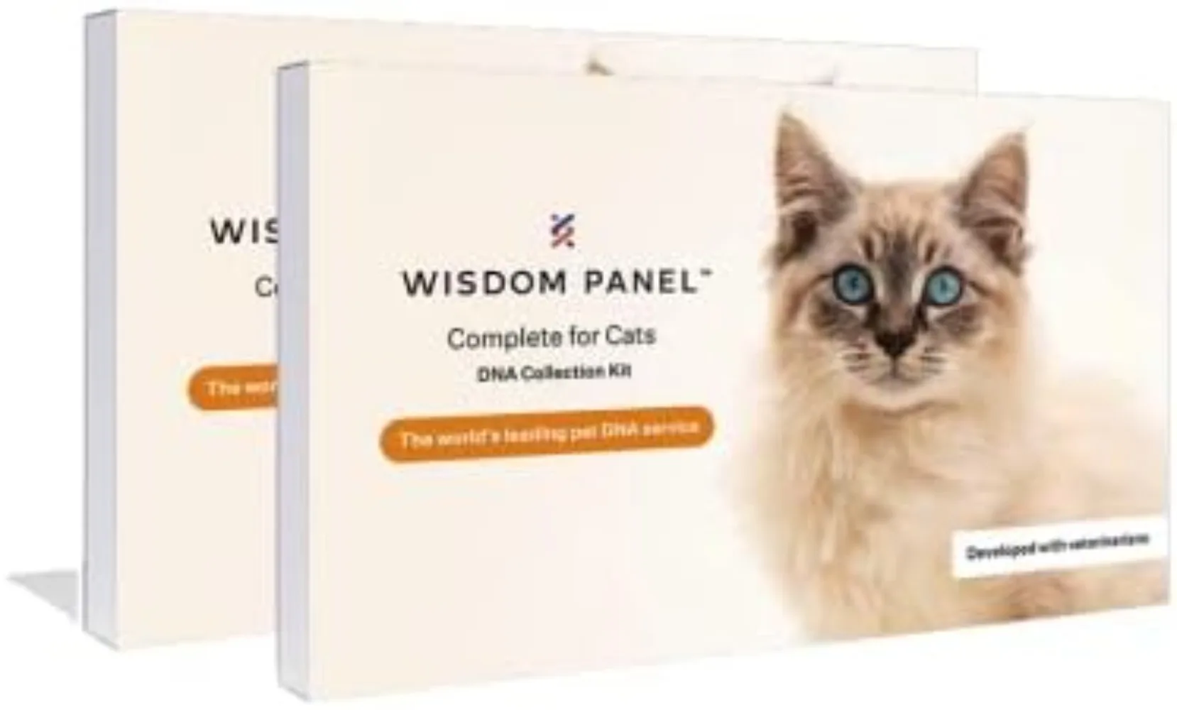 Comprehensive Cat DNA Test kit for 45 Health Genetic Health Conditions 70+ Breeds and populations 25+ Traits Blood Type 2 Pack