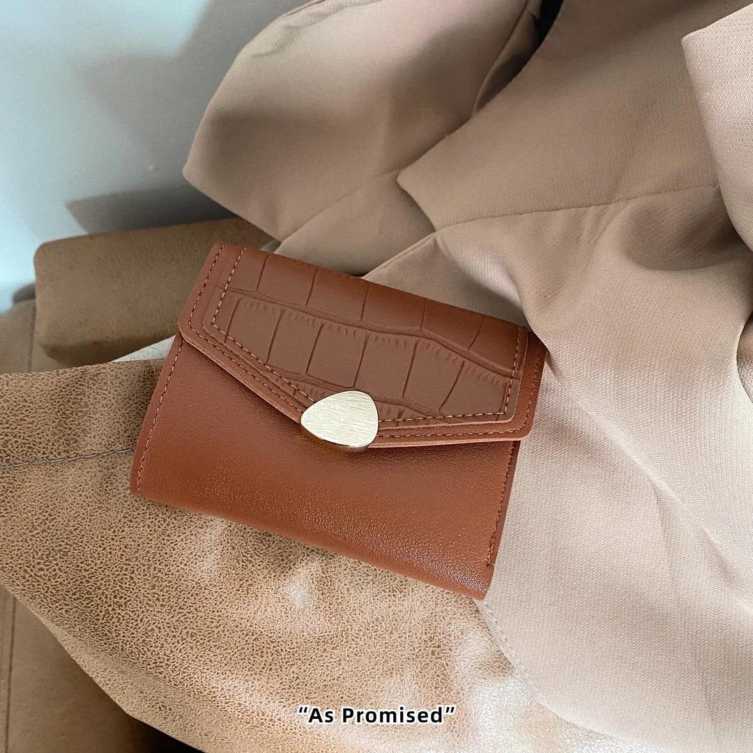 

Korean Version Women Clutch Coin Purse Short Three Fold Women's Wallet Multi Card Slot Card Bag Zero Wallet Purses for Women