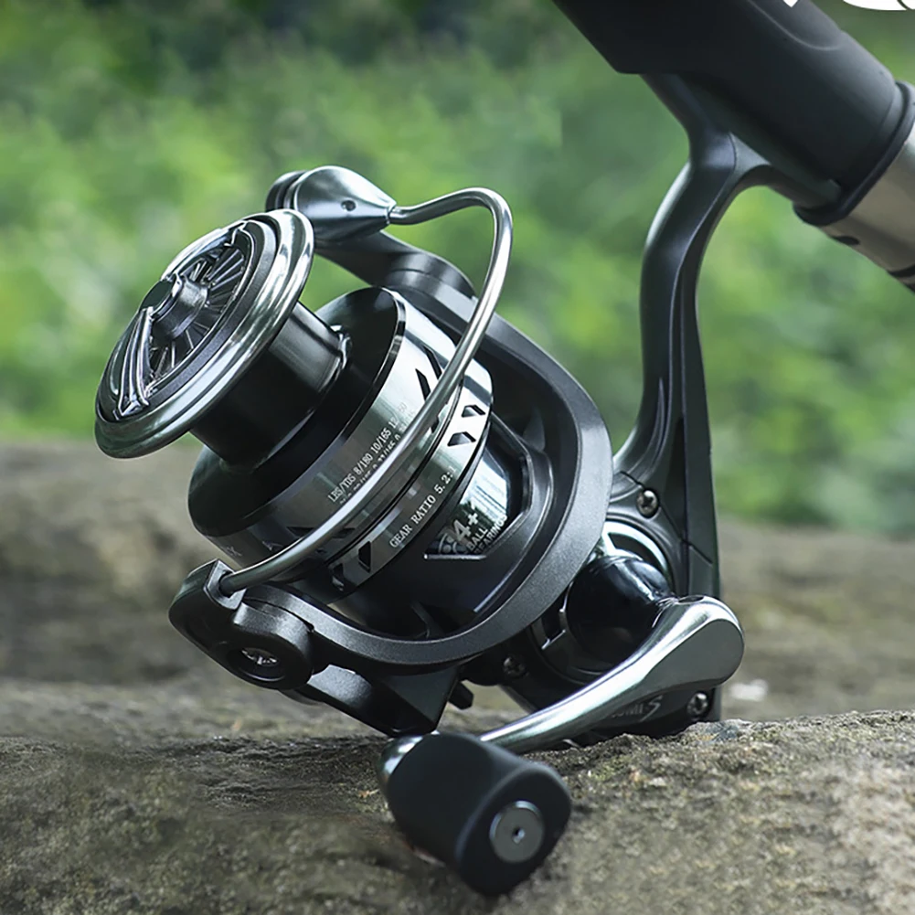 

Spinning Fishing Reel High Speed 1000-6000 Wire Cup 4+1BB 5.2:1 Gear Ratio Fishing Reel With 16KG Braking Force Outdoor Fishing