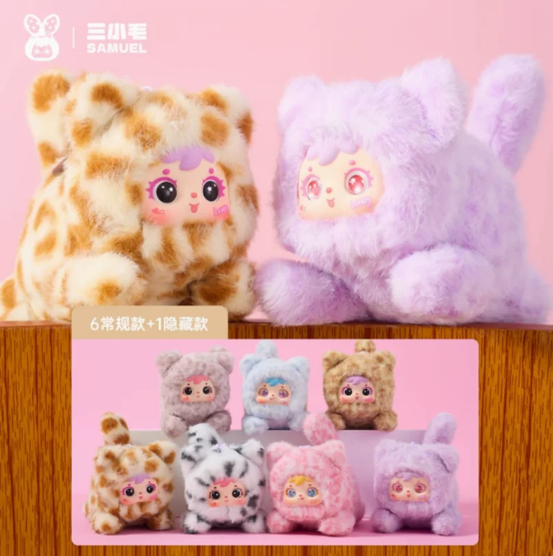 사무엘 산샤오마오 귀여운 순간 시리즈 랜덤 박스 비닐 펜던트 미스터리 박스 애니메이션 피규어 카와이 장식 컬렉션 어린이 선물