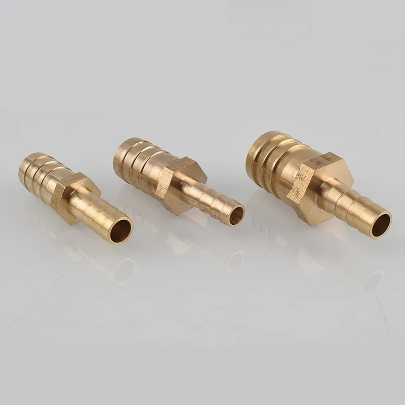 1pcs Brass 2 Way Reducing Straight Hose Barb Barbed Pipe Fitting Reducer Copper Coupler Connector Adapter 4 19 6mm-3mm 8mm-10mm