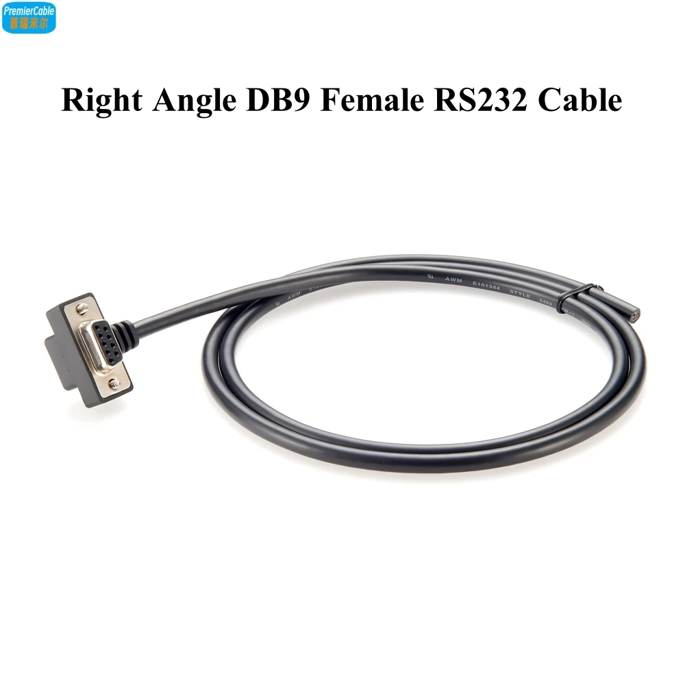 

Low Profile Cable Right Angle DB9 Female Extension Cable 90 Degree D Sub 9 Pin RS232 Serial Cable for Printers Scanner Modem