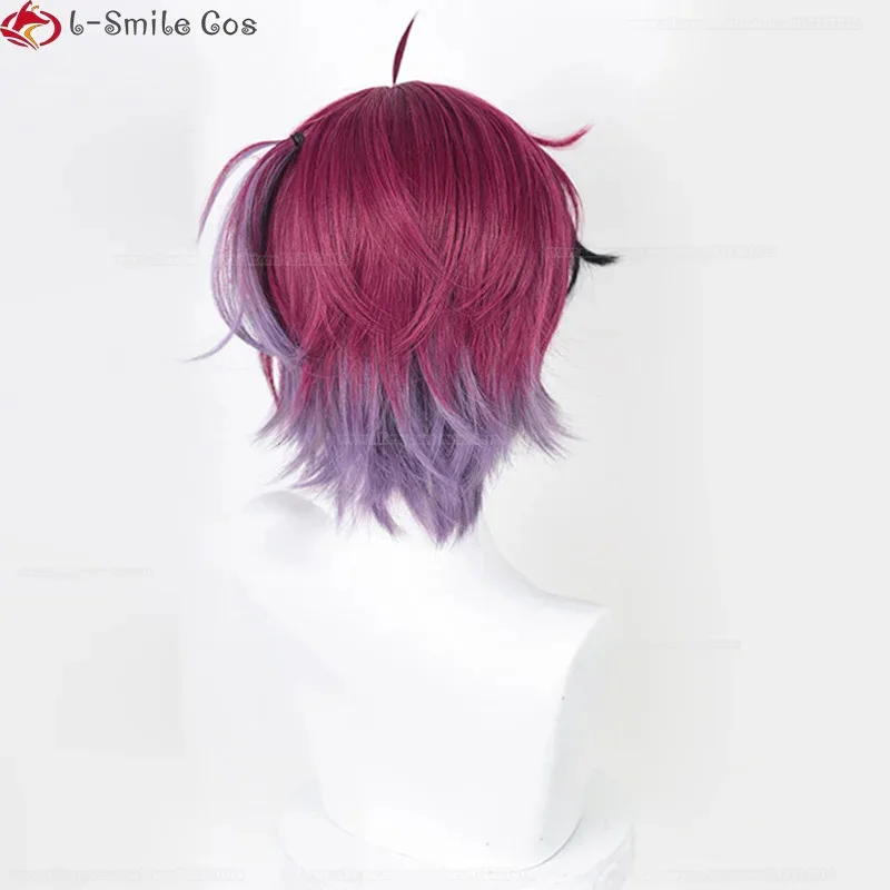 2025 Vtuber EN7 XSOLEIL Dropscythe Cosplay Wig 35cm Short Doppio Heat Resistant Hair Men Nijisanjien Party Wigs + Wi