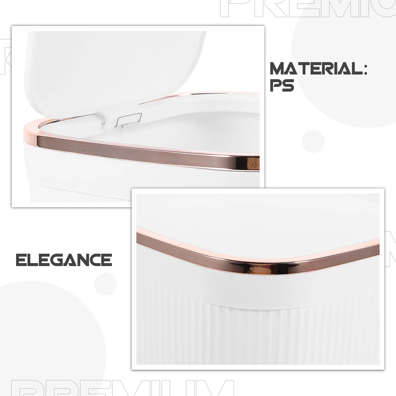 

1pc Mini Desktop Trash Can With Lid Small Countertop Waste Bin For Office Home Bathroom Tabletop Use Plastic Garbage Container