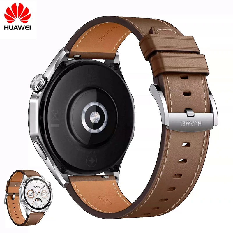 

Оригинальный ремешок Huawei 22 мм из воловьей кожи с камелией, коричневый ремешок для часов GT4 46 мм/часы 4/4Pro/Ultimate/Buds/3Pro New/GT3 Pro 46 мм