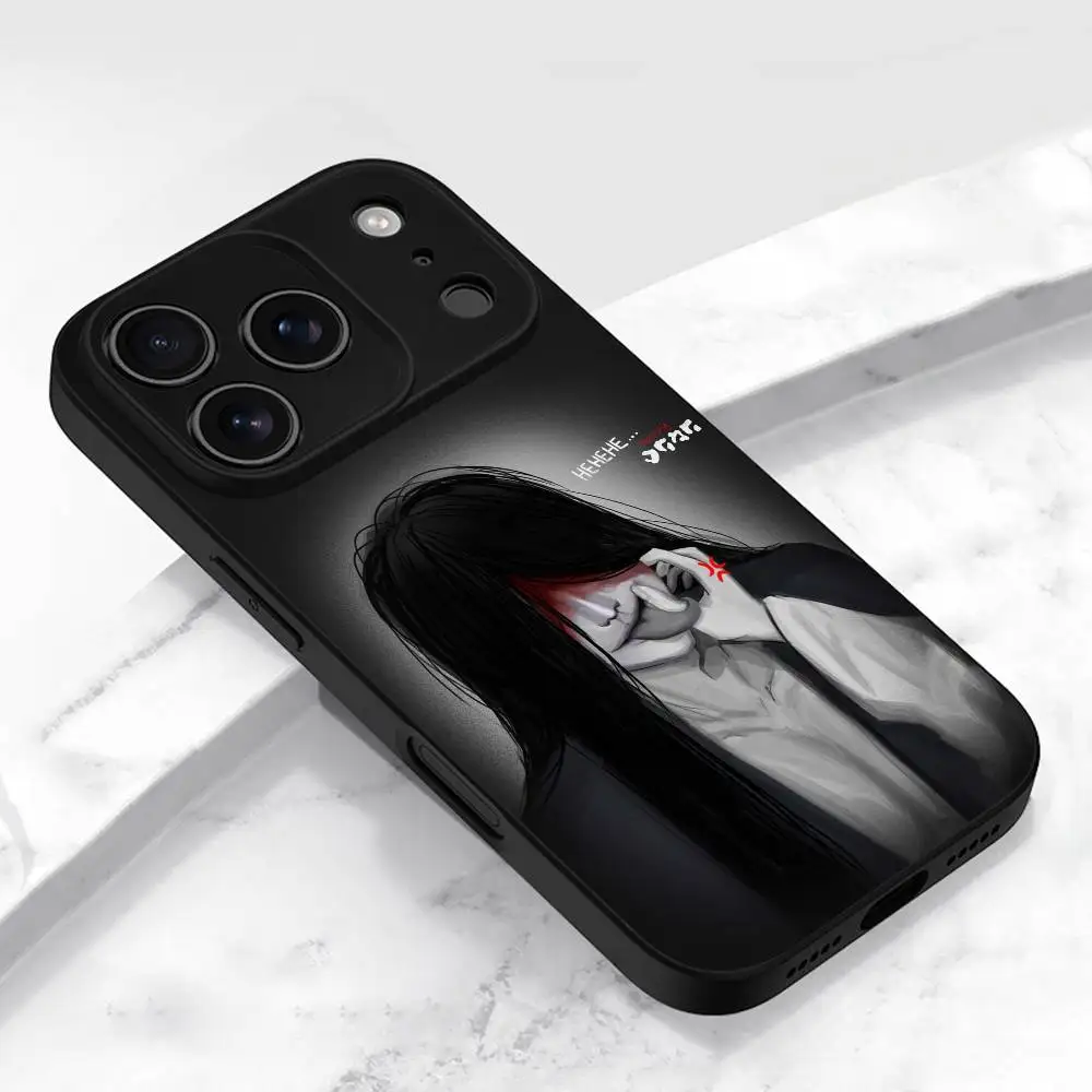 Чехол для телефона H-Homicipher Mr Crawling для iPhone 17,16,15,14,13,12,11,Pro,Max,Plus,E,Air,Mini Защитный черный чехол