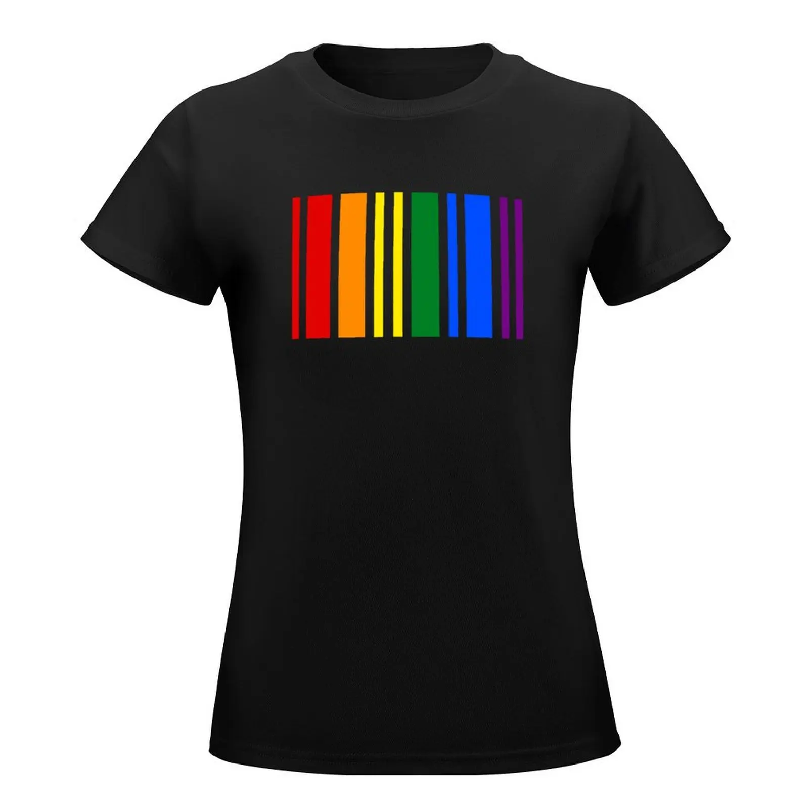 LGBT Rainbow Barcode - Pride DNA - Being Gay is in my DNA T-Shirt graphics oversized cute tops t shirt for Women