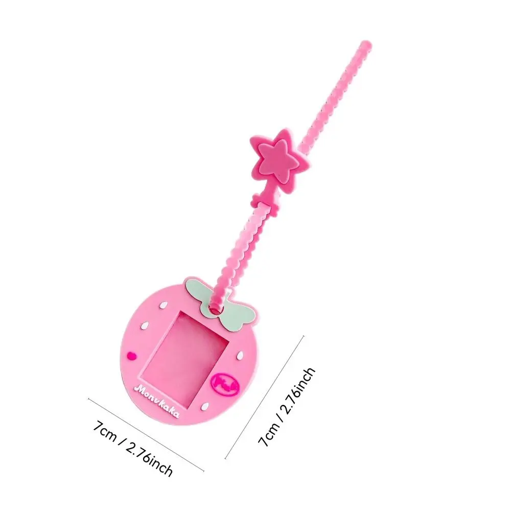 Creative 1 Inch Photocard Holder Mini Adjustable Idol Photo Holder Silicone Gift Keychains