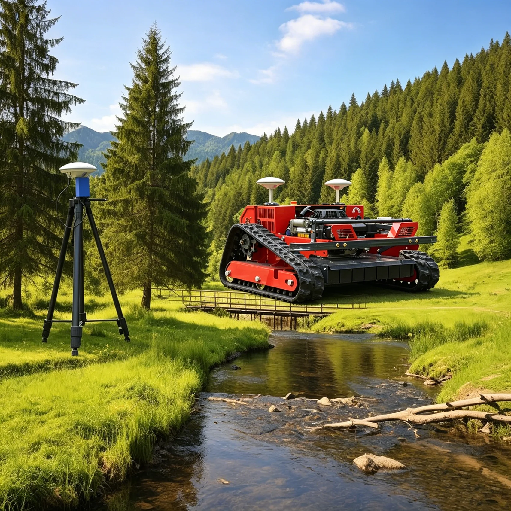

Customized Self-Propelled 4-Stroke Tracked Mower, RC Robotic Mower CE Hot Sale Export Model 37