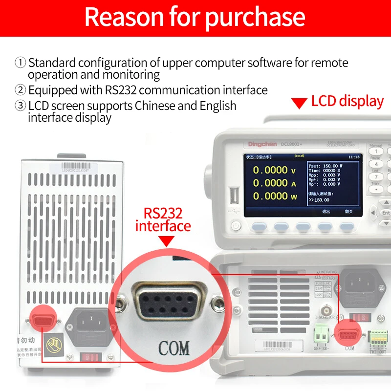 Programmable DC electronic load tester for single and dual channel battery capacity internal resistance testing