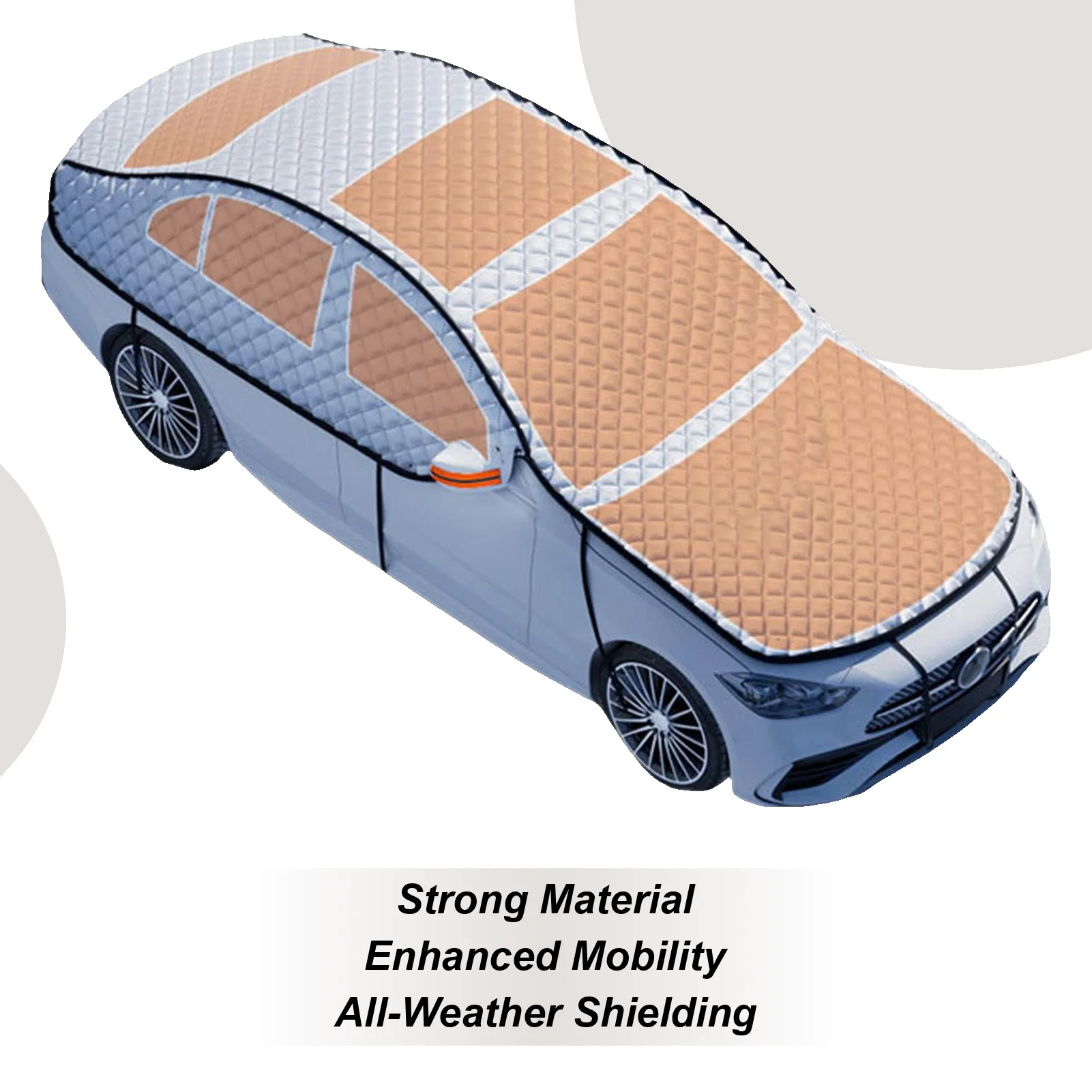 

Car Cover For Snow Heat Resistant Shield Waterproof Antifrost Windshield Cover Sun Shade Full Coverage For Outdoor Cold Weather