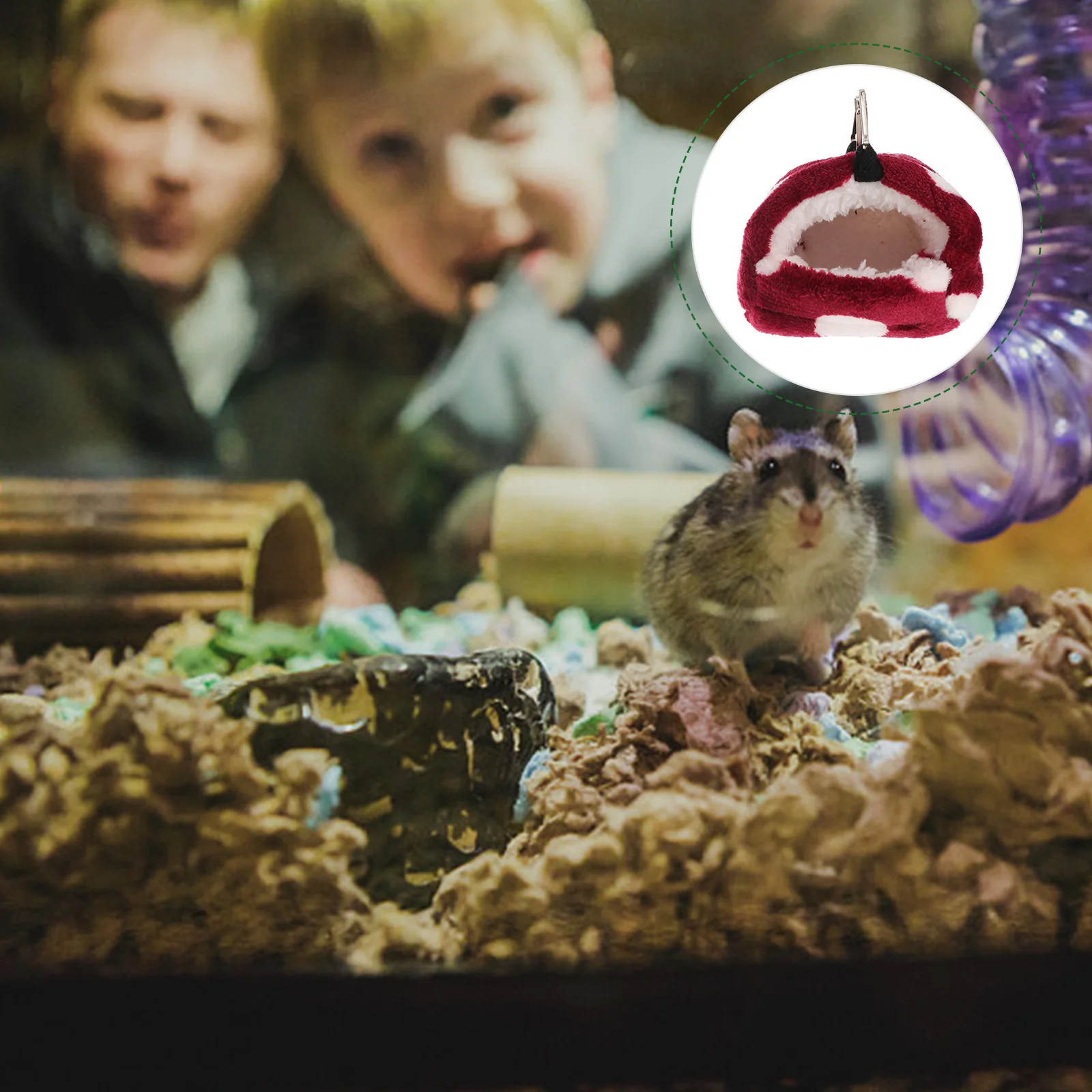 

Warm Cotton Nest S Size Winter Fleece Bed House Hammock Portable Insulated Shelter For Parrots Birds Hamster