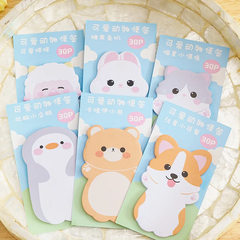 30sheet sof shaped sticky notes student sticky notes high value sticky notes cartoon cute marking labeling stickers n times stic