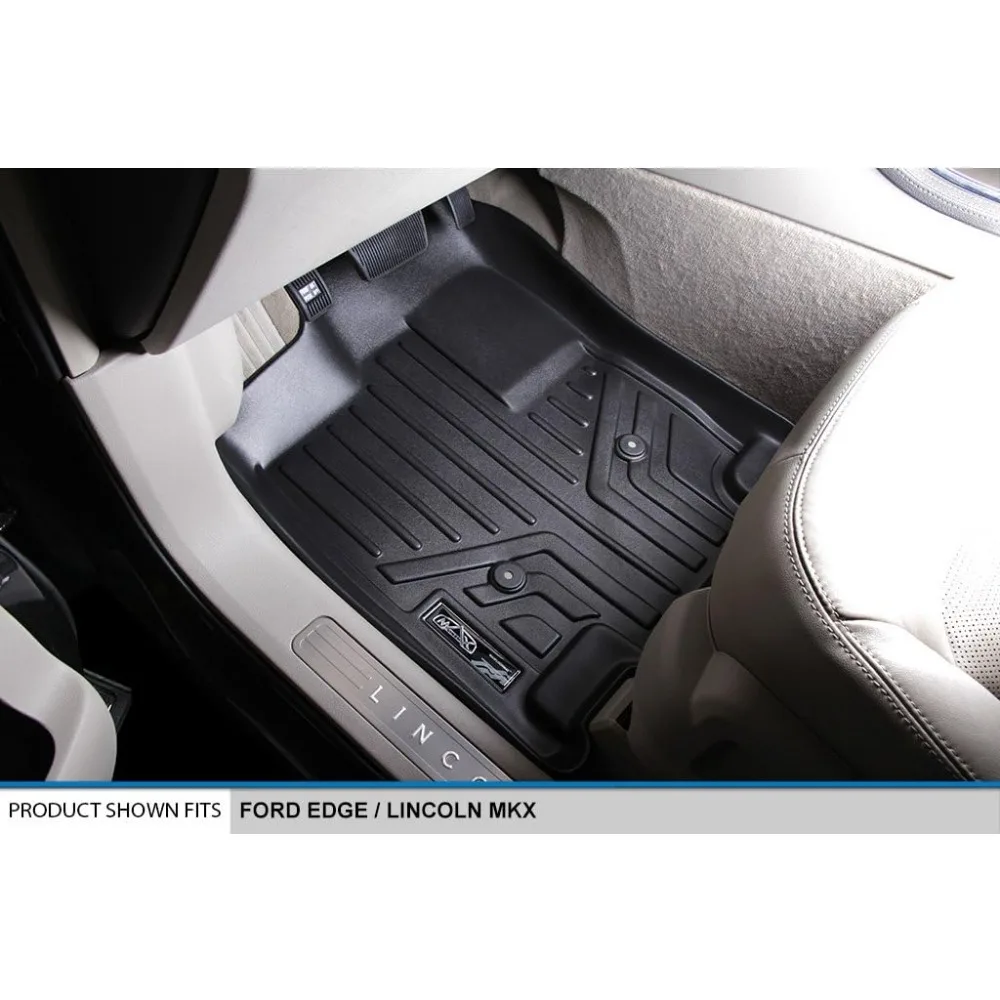 US MAXLINER Floor Mats 2 Row Liner Set Black for 2011-2014 Ford Edge / 2011-2015 Lincoln MKX