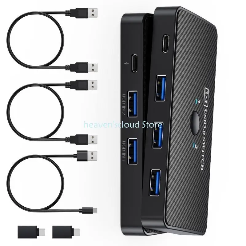 Y88B Effortless Double PC Sharing USB3.0 Switching Speed Data Sync Workspaces Organizers