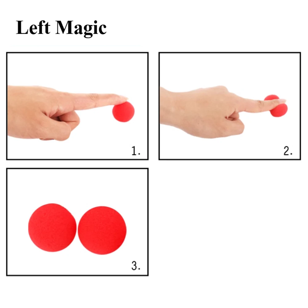 Boule éponge à doigt 2.5cm/3.5cm/4.5cm, 10 pièces, tours de magie, Illusion de magicien classique, comédie, carte de scène en gros plan, accessoires magiques