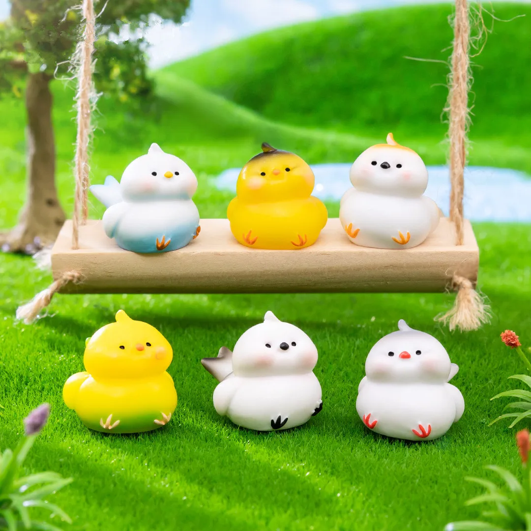 Figurines Miniatures Cute Bird Parrot Micro Landscape Ornaments For Home Decorations Room Decor Kawaii DIY Desk Accessories