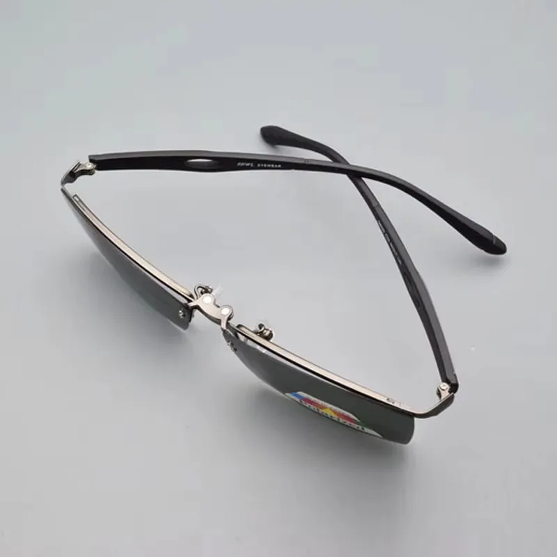 Light Glasses Frame Male Clip On Sunglasses Magnetic Myopia Flexibility Wireframe Eyebrow Frames For Men Soft Temple Not Fading