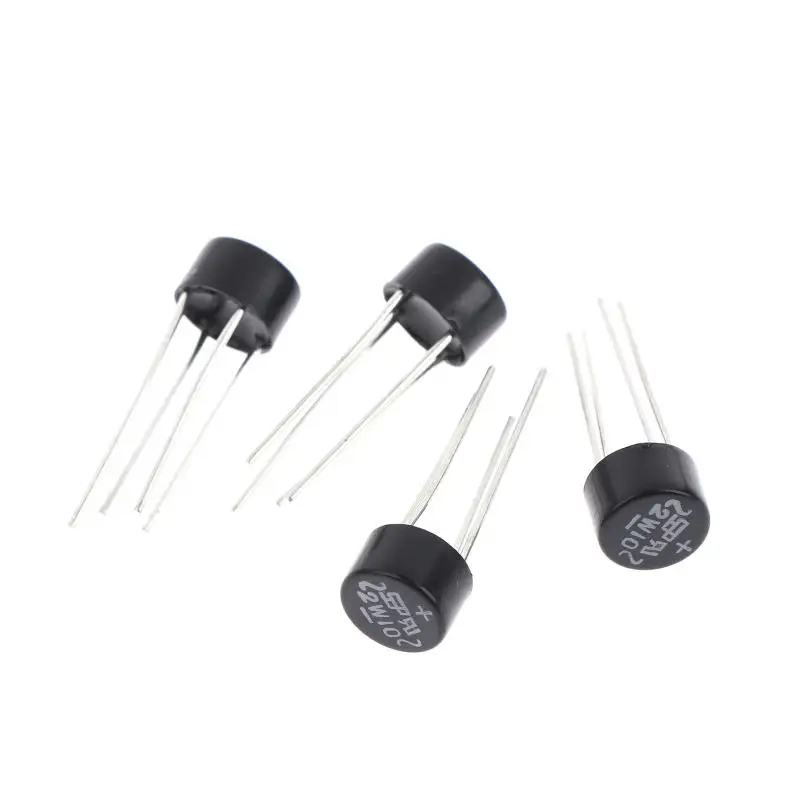 10/20/30개 신제품 2W10 2A/1000V 다이오드 브리지 정류기 원형 브리지 정류기 브리지 스택