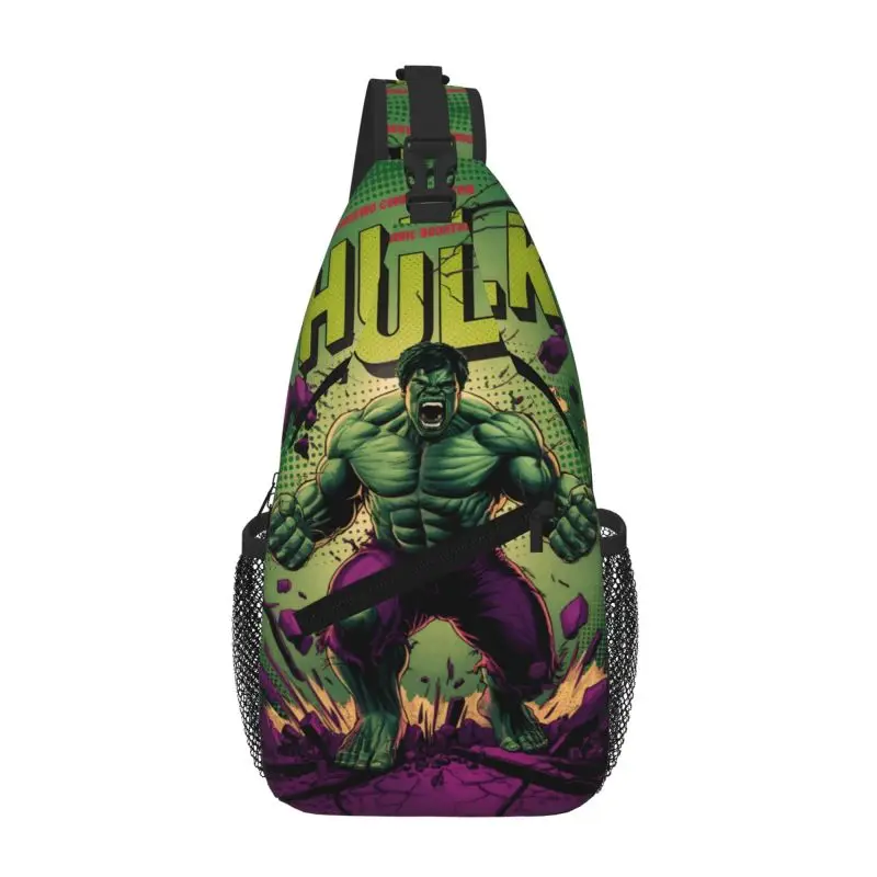 

American Superhero Hulk Sling Chest Bag Custom Shoulder Crossbody Backpack for Men Travel Hiking Daypack