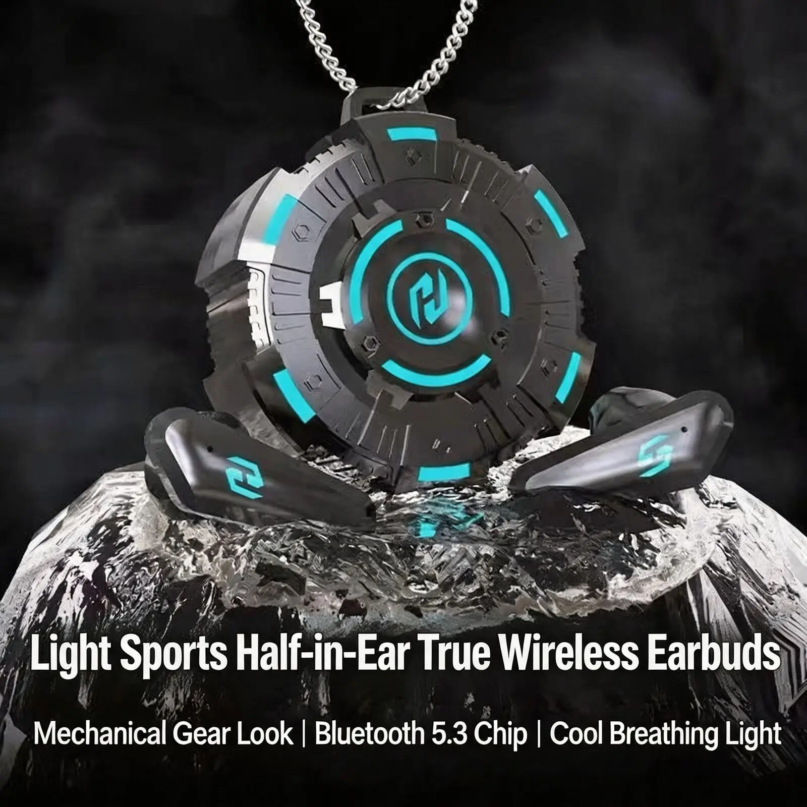 Wireless Gaming In Ear Headphones Bluetooth 5.3 Ultra Low Latency IPX5 Waterproof Stereo Sound Touch Control Long Battery Life