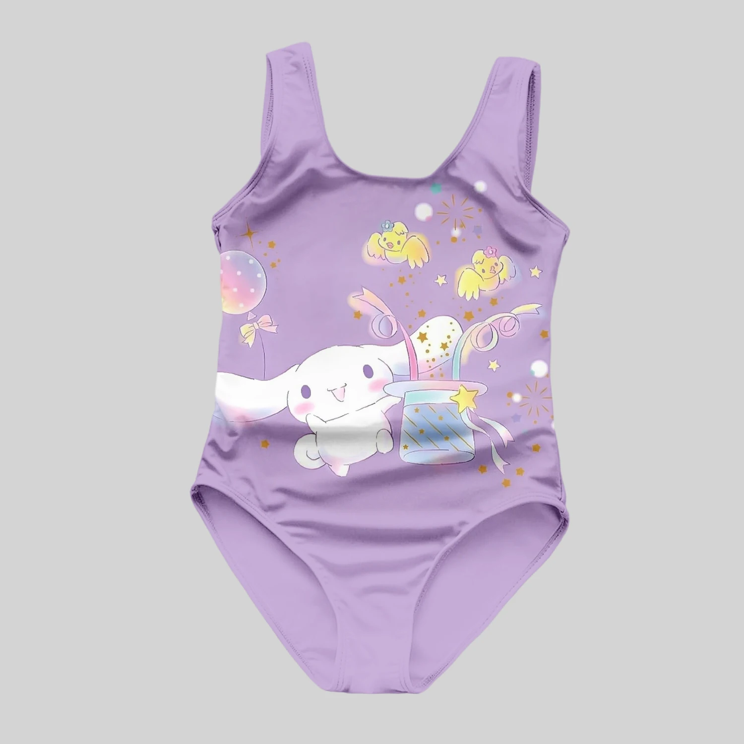 Miniso Cute Children's One-Piece Swimsuit Cinnamoroll 3d Print Girls Women Swimsuit Soft Breathable Kids Summer Seaside Clothes