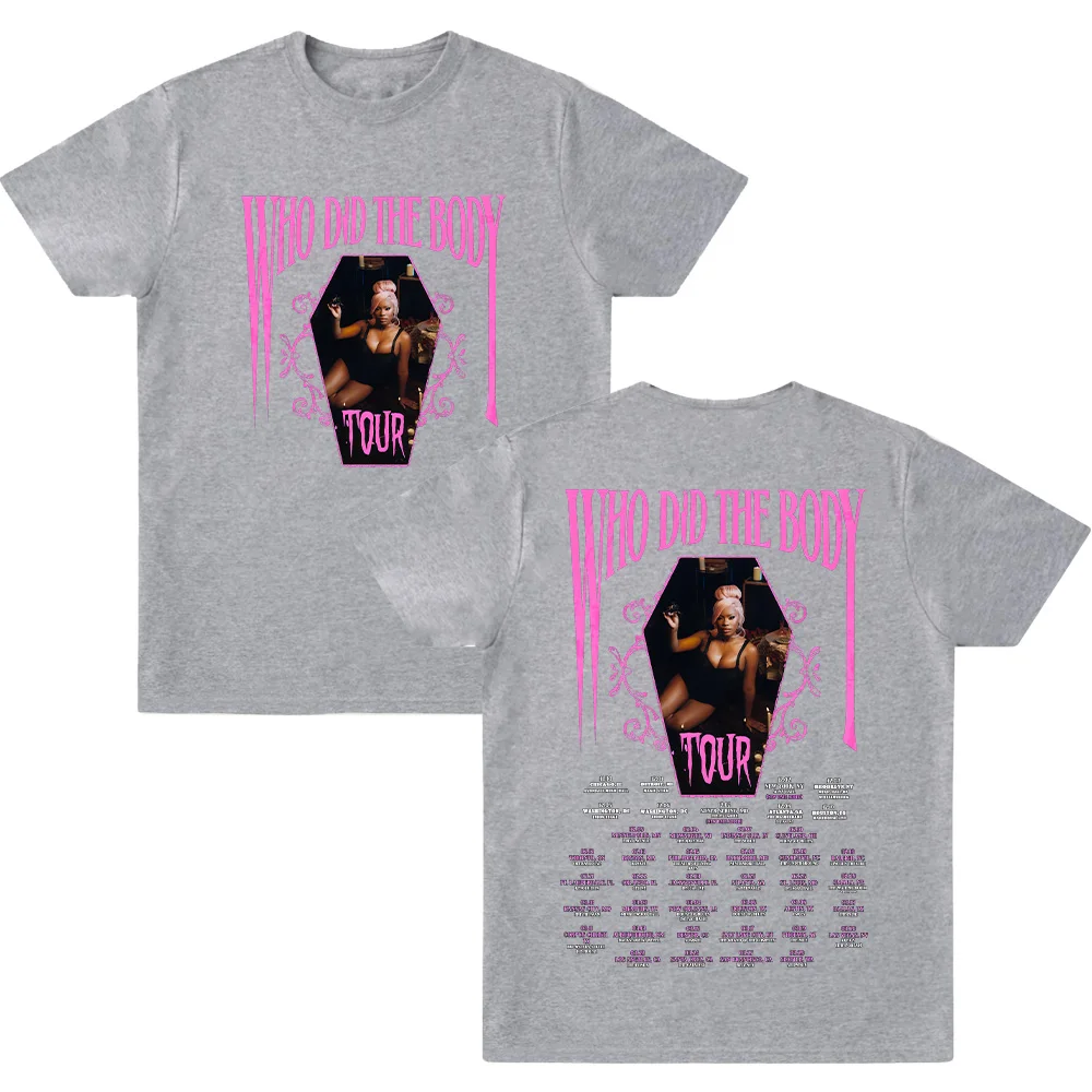تي شيرت Monaleo Who Did The Body Tour ملابس جرافيك جانبين للجنسين قطن مريح ناعم تي شيرت كاجوال بأكمام قصيرة Y2K