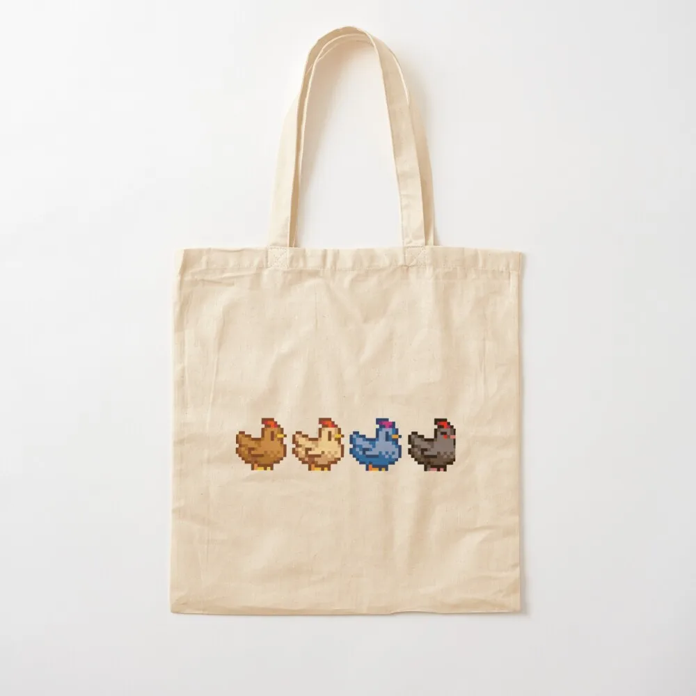 

4 Chickens Stardew Valley Tote Bag Lady bag tote bag custom Canvas Tote