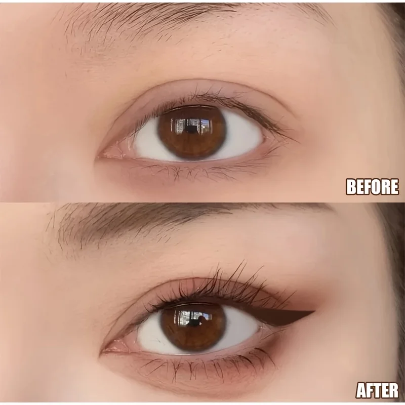 Sello delineador de ojos con mango ergonómico Marcaduras de precisión izquierda-derecha Aplicación de flujo rápido para principiantes Maquillaje y regalo sin esfuerzo