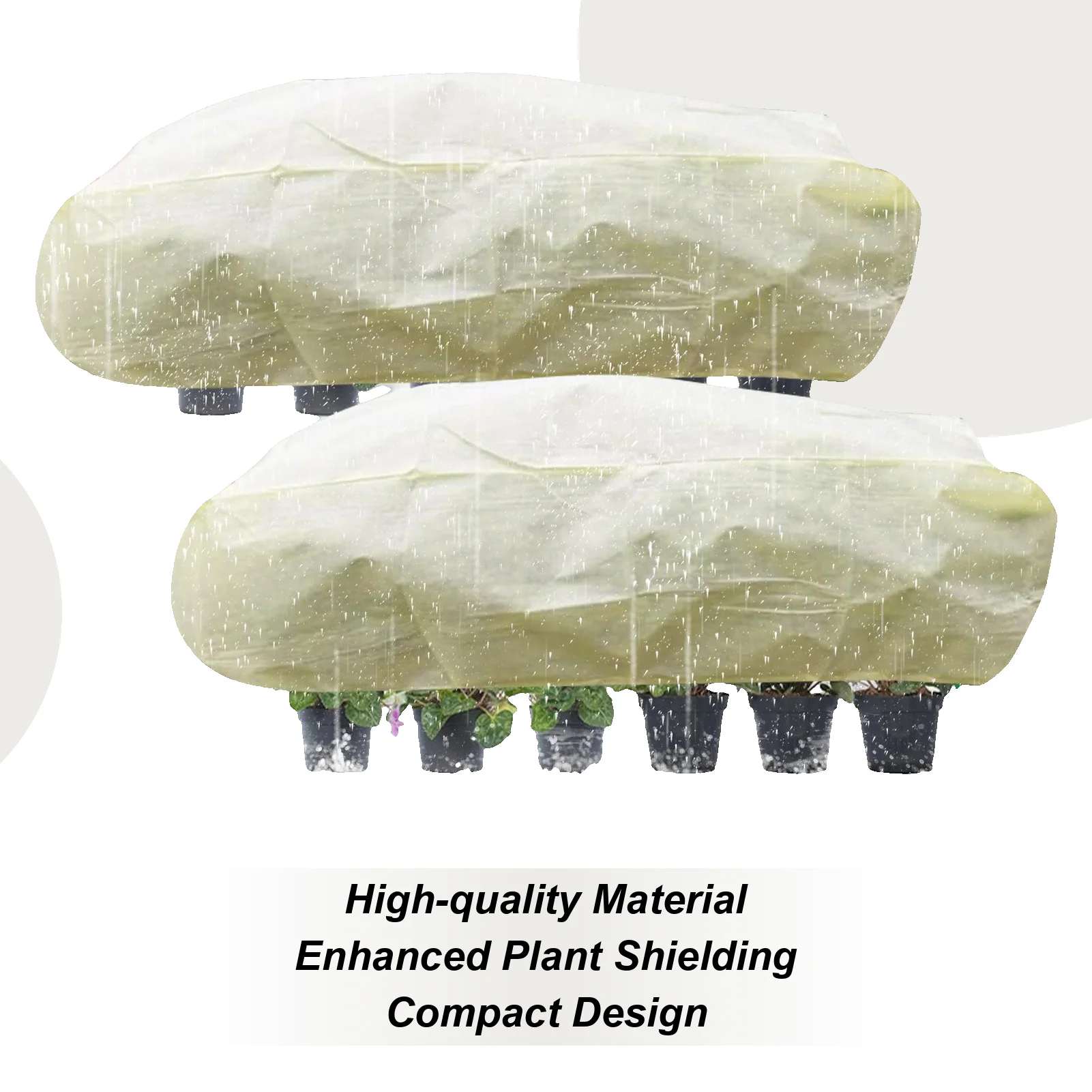 

Raised Bed Cover 2 Pieces Rectangular Plant Protection With Drawstring Outdoor Plant Freeze Protection For Outdoor Garden Winter