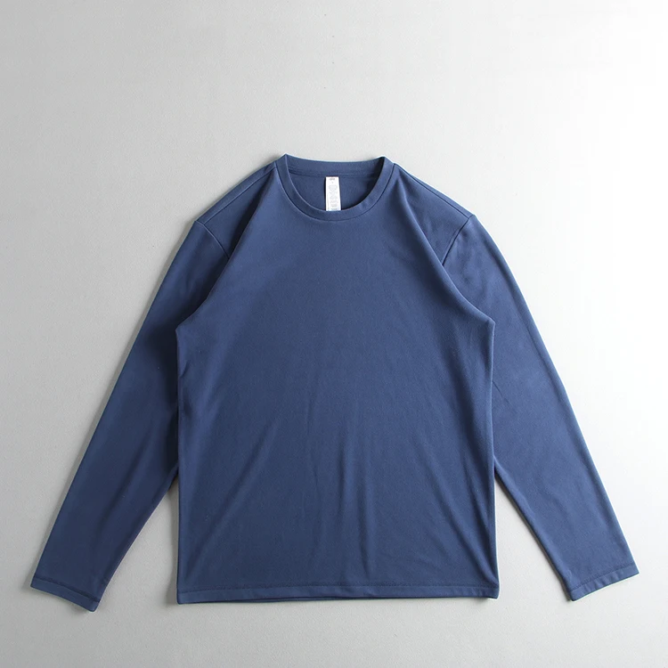 

Удобная двусторонняя флисовая футболка с длинным рукавом и круглым вырезом для мужчин, теплая, не скатывается, для осени и зимы, модная.