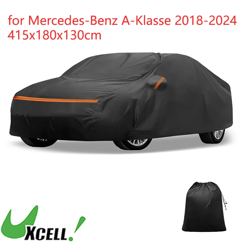 UXCELL Car Cover for Mercedes-Benz A-Klasse 2018-2024 415x180x130cm Anti-scratch Waterproof PEVA Exterior Car Accessories