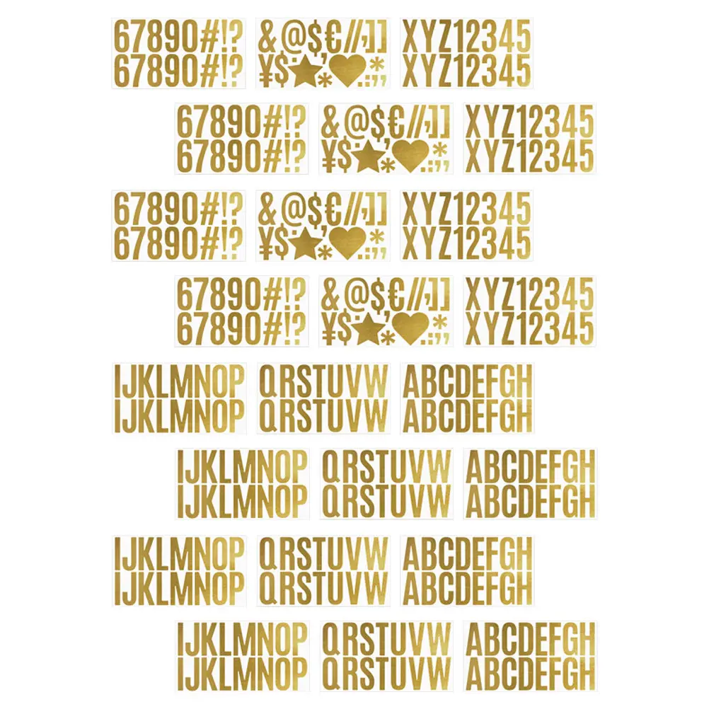 

4Sets Alphabet and Number Stickers Premium Vinyl Letter Number Decals Easy Peel Stick for Scrapbooks Diaries Envelopes Kids