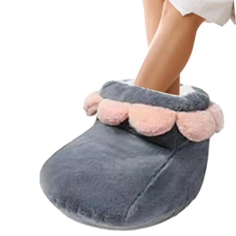 

Electric Foot Heater Soft PP Cotton Stuffed Foot Warmer Rechargeable Slipper Women's Winter Accessories For Working Reading