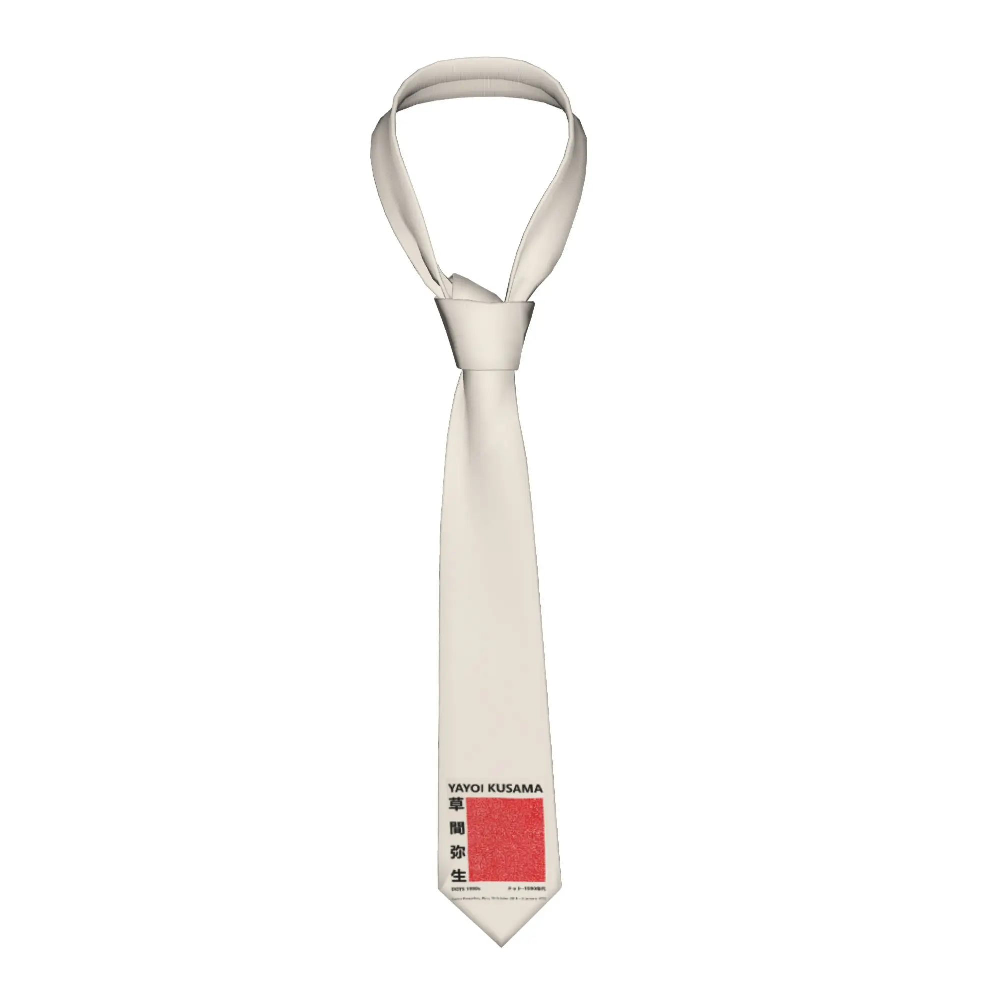 Classic Dots Red Yayoi Kusama Tie for Office Men Abstract Painting Necktie