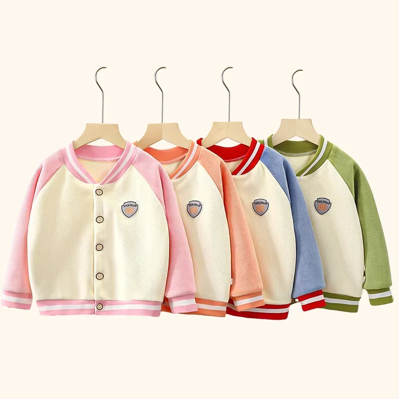 Spring Autumn Children Jacket Coat Outdoor Fleece Kids Cardigan Coats New Windproof Baseball Jackets Coat Tops for Kids Clothing