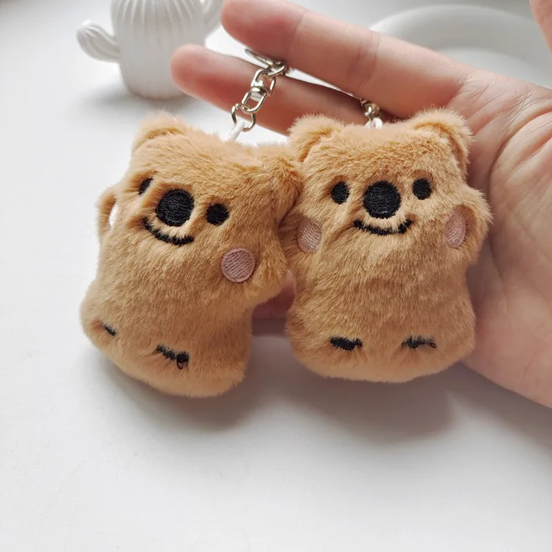Internet Celebrity Koala Pendant Doll Squeaky Little Brown Bear Student Backpack Plush Doll Pendant
